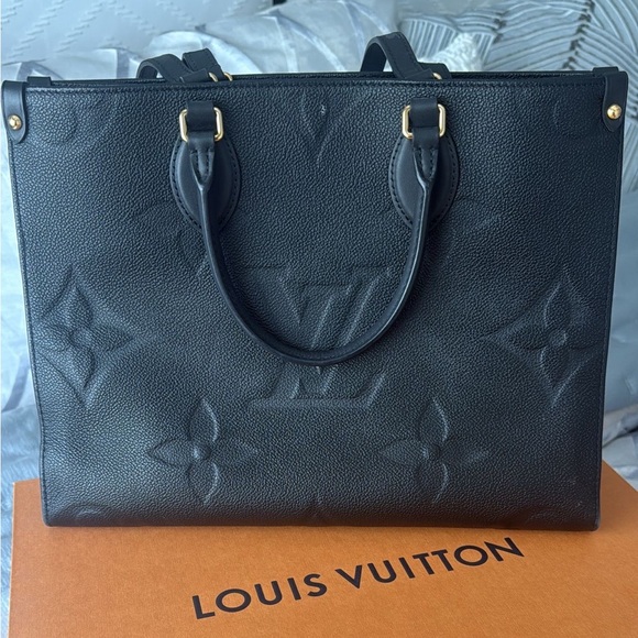 Louis Vuitton Black Embossed Tote - Picture 1 of 2